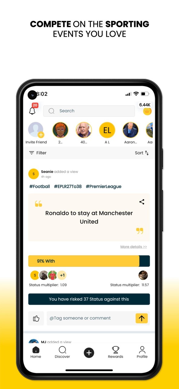 Herd: Social Sports Prediction screenshot image 1_Popularmodapk.com