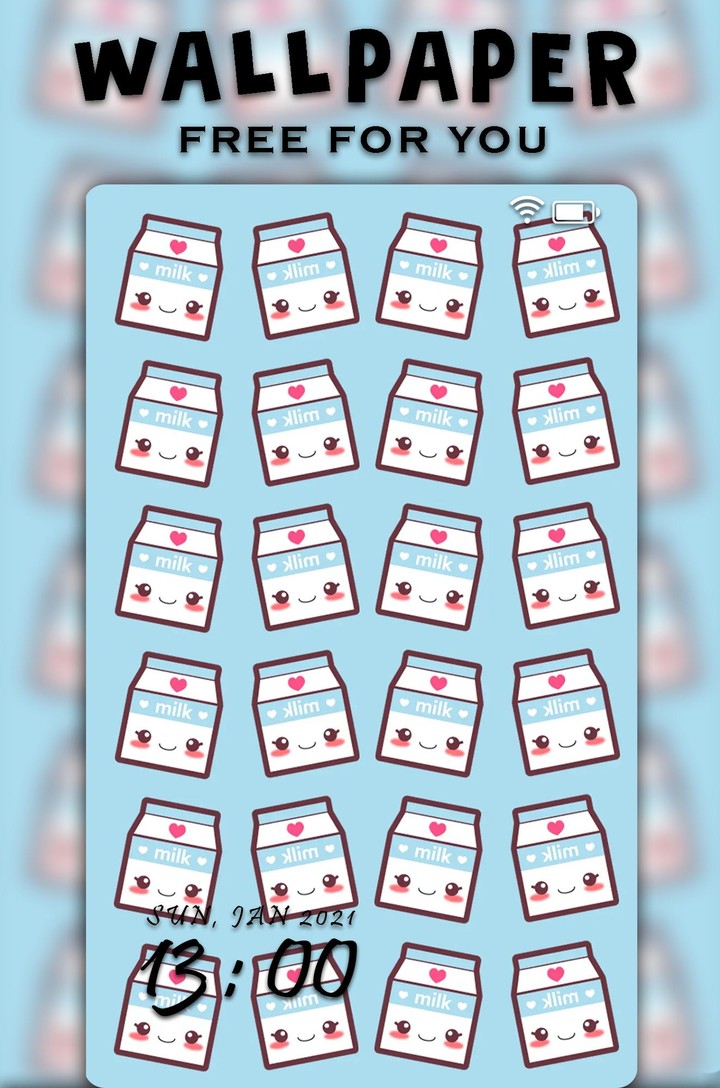 Cute Milk Kawaii Wallpaper screenshot image 15_Popularmodapk.com