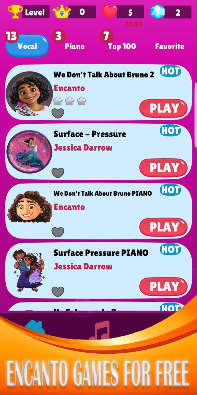 Encanto Piano tiles Anime Game screenshot image 3_Popularmodapk.com