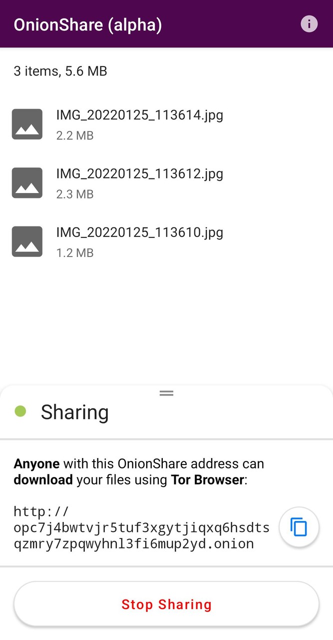 OnionShare screenshot image 4_Popularmodapk.com