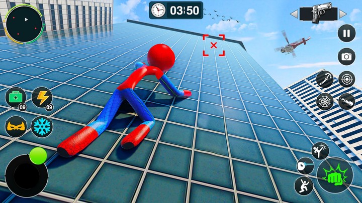 Flying Hero Stickman Rope Hero screenshot image 3_Popularmodapk.com