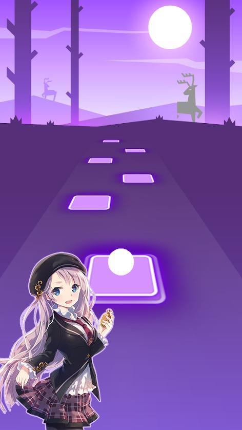 Anime Tiles Hop - Piano Music screenshot image 1_Popularmodapk.com
