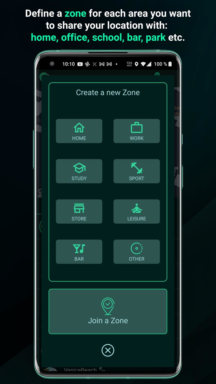 AT-ZONE. Geofence sharing screenshot image 2_Popularmodapk.com