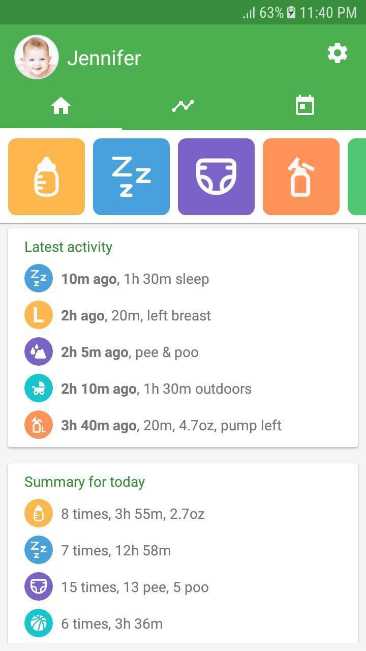 Baby tracker - feeding, sleep screenshot image 1_Popularmodapk.com