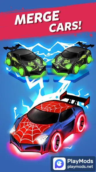 Merge Neon Car: Idle Car Merge<span>(Unlimited currency)</span> screenshot image 5_Popularmodapk.com