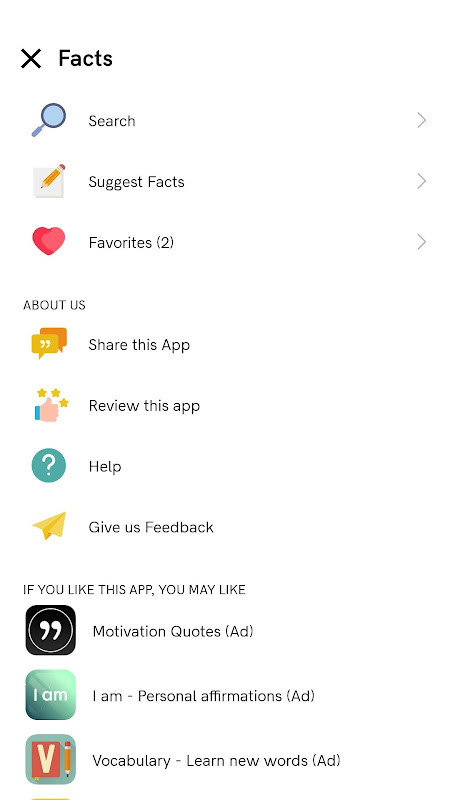 Daily Random Facts screenshot image 12_Popularmodapk.com