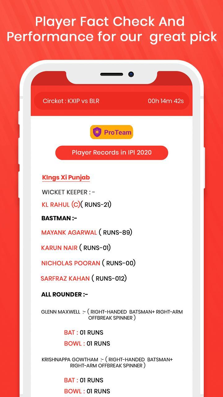 MyTeam 11- My11Circle Team Tip screenshot image 10_Popularmodapk.com