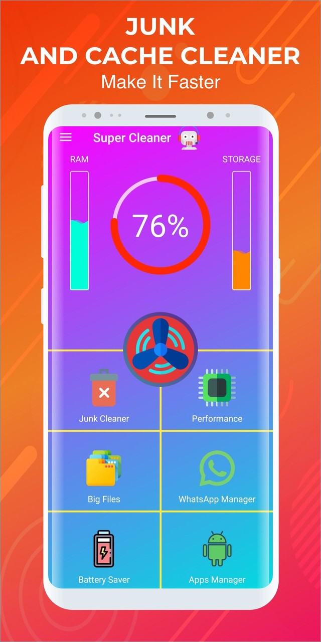 Cache Cleaner & Speed Booster screenshot image 1_Popularmodapk.com