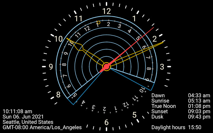 Sunclock - Sunrise Sunset Moon screenshot image 2_Popularmodapk.com