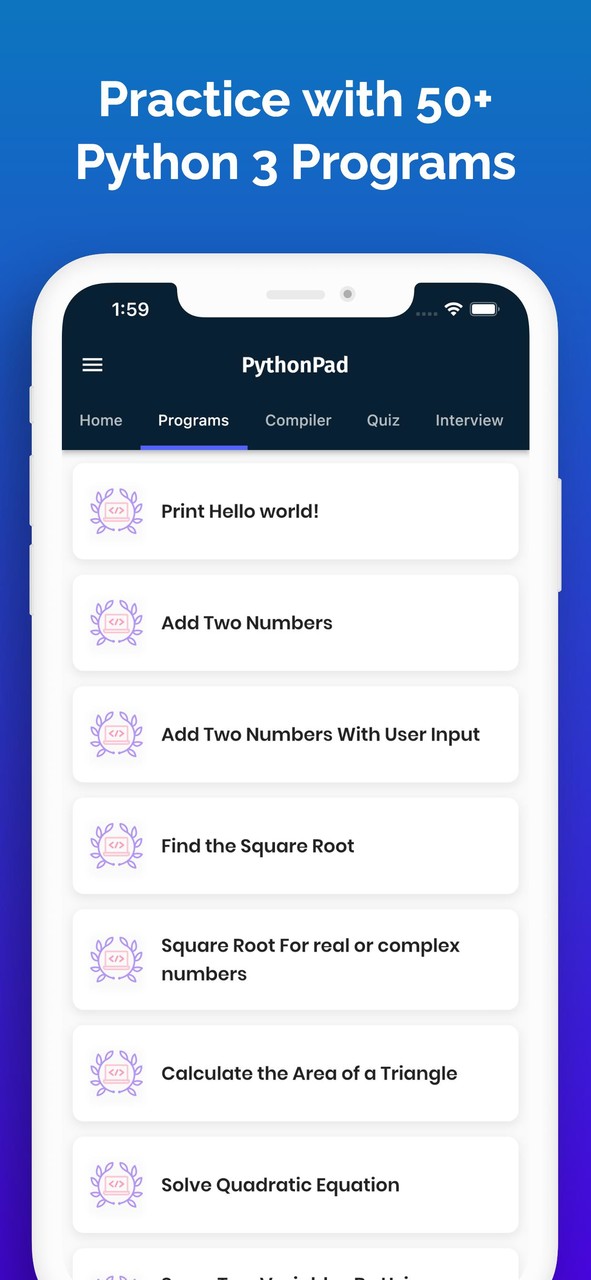 Learn Python Coding, PythonPad screenshot image 10_Popularmodapk.com