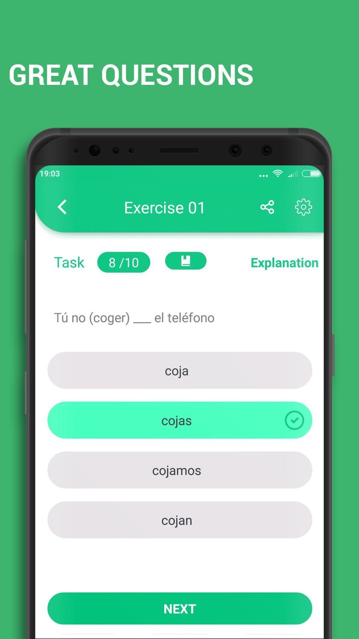 Learn Spanish Grammar A1 A2 B1 screenshot image 9_Popularmodapk.com
