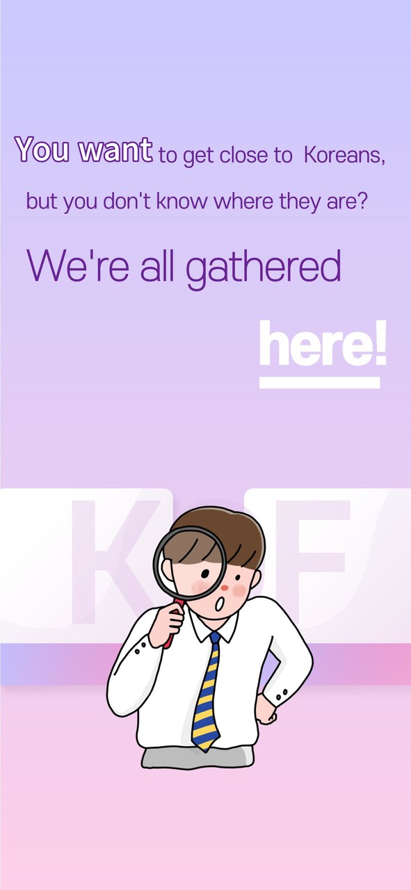 KOF - Find your Korean friend. screenshot image 2_Popularmodapk.com