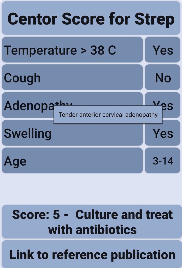Centor score for strep screenshot image 9_Popularmodapk.com