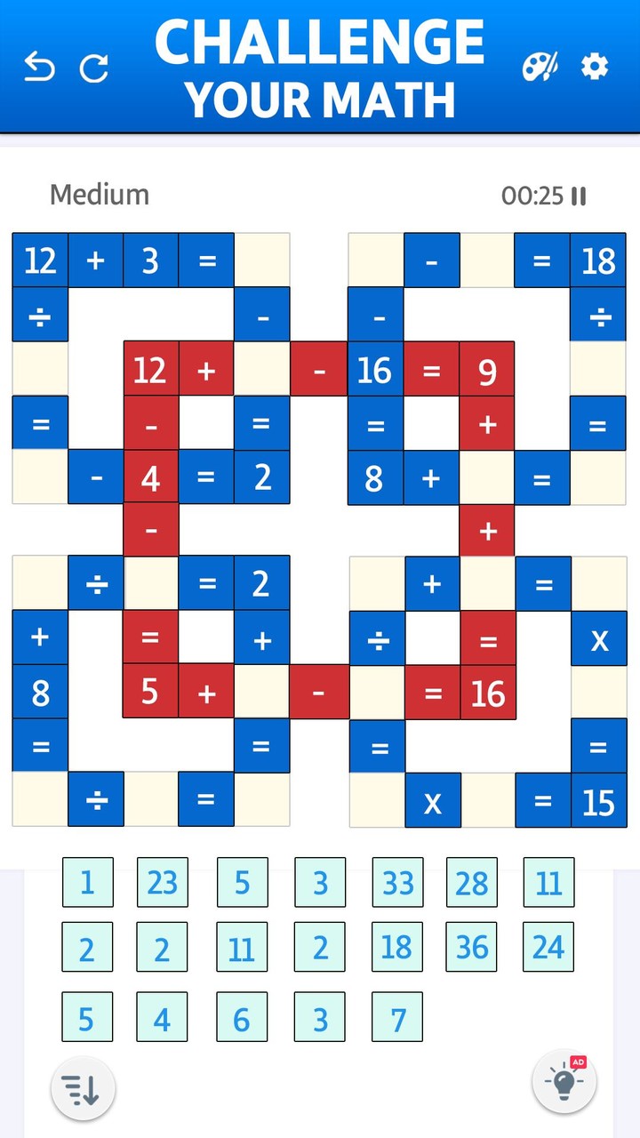 Math Puzzle Game: Crossmath screenshot image 1_Popularmodapk.com