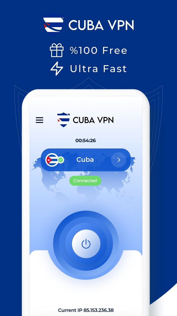 VPN Cuba - Get Cuba IP screenshot image 1_Popularmodapk.com