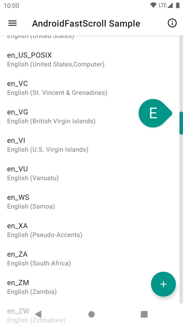 FastScroll Sample screenshot image 1_Popularmodapk.com