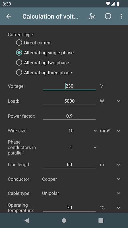 Electrical Calculations screenshot image 12_Popularmodapk.com