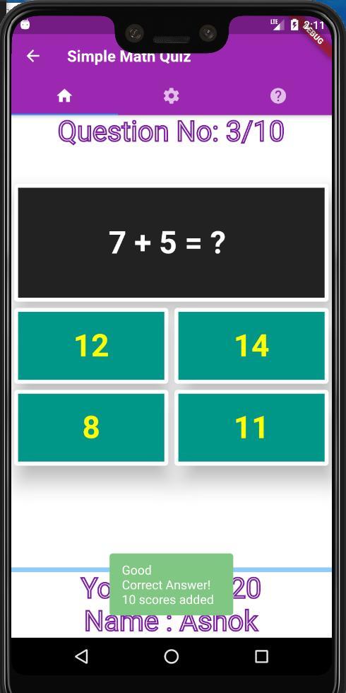 Simple Math Quiz screenshot image 2_Popularmodapk.com