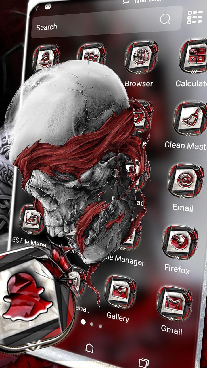 Skull Red Butterfly Theme screenshot image 2_Popularmodapk.com