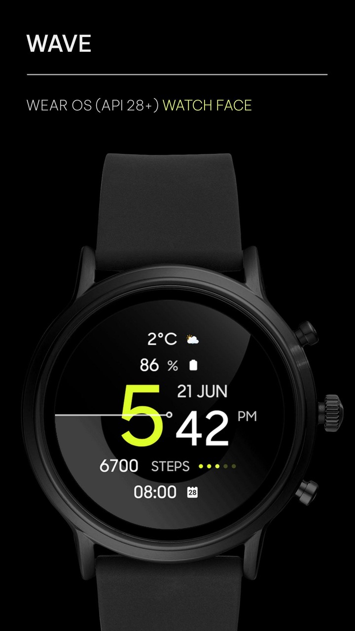 Awf Wave - watch face screenshot image 1_Popularmodapk.com