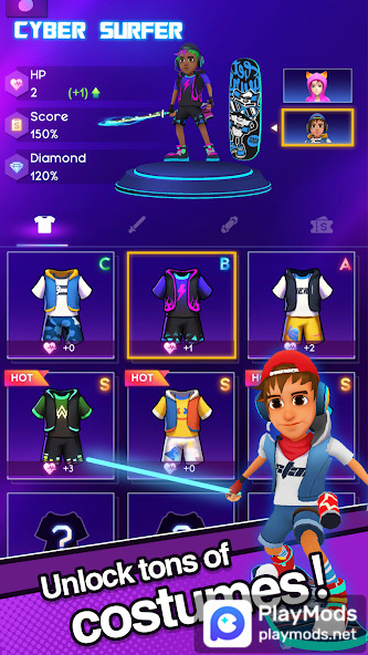 Cyber Surfer: Beat & Skateboard<span>(no ads)</span> screenshot image 4_Popularmodapk.com