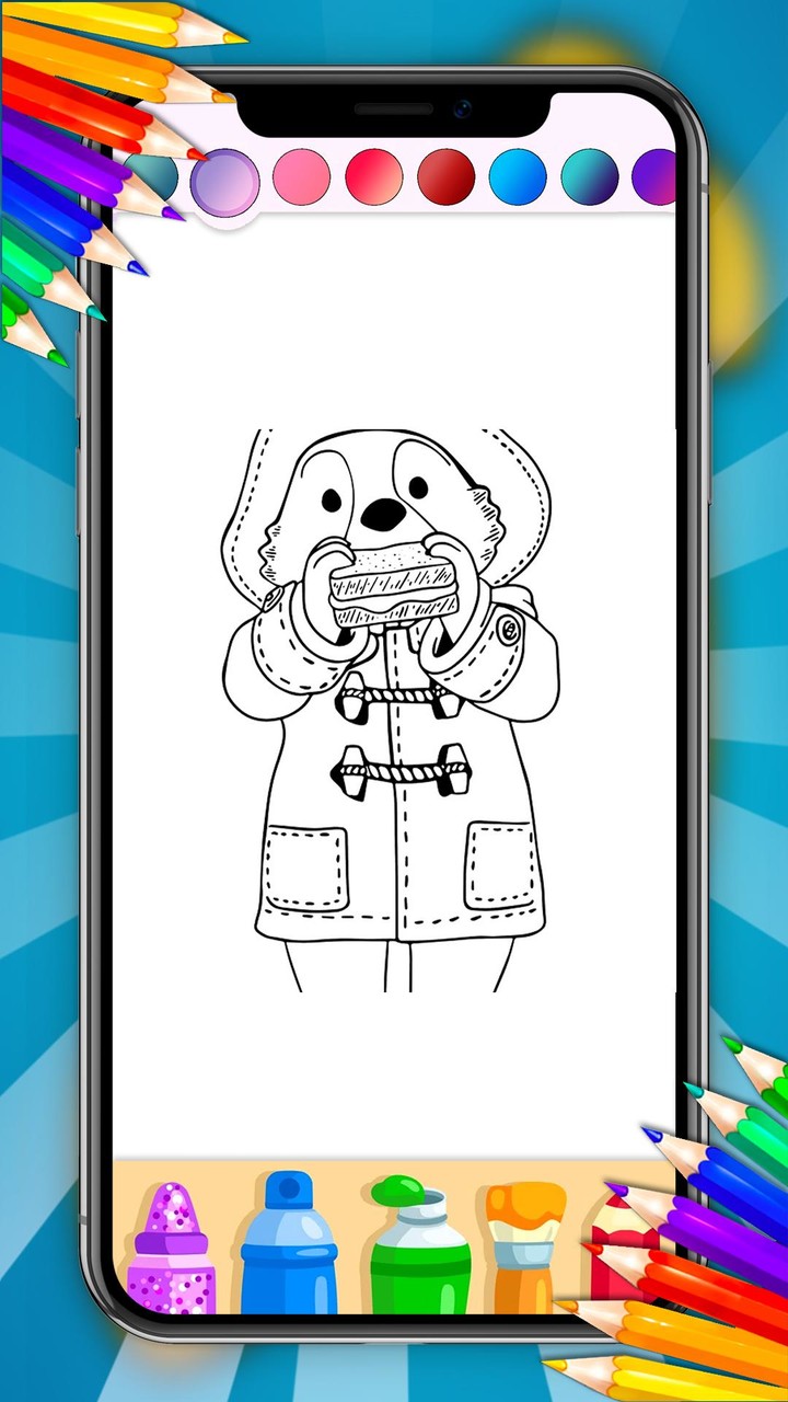 Paddington Coloring Game 4K screenshot image 3_Popularmodapk.com