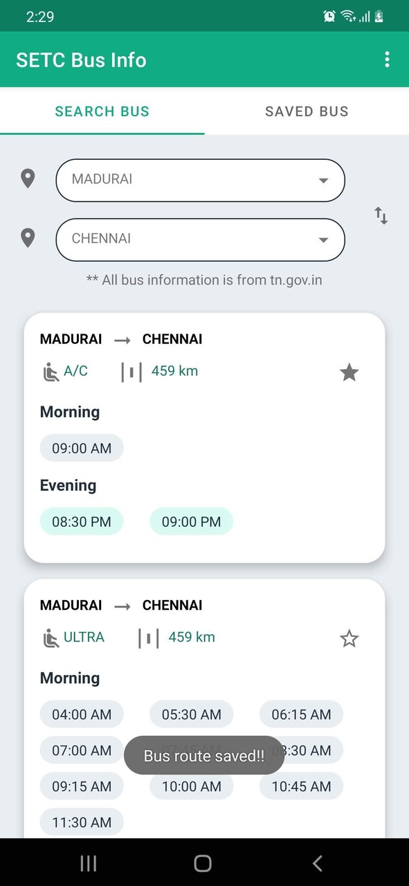 SETC Bus Info screenshot image 11_Popularmodapk.com