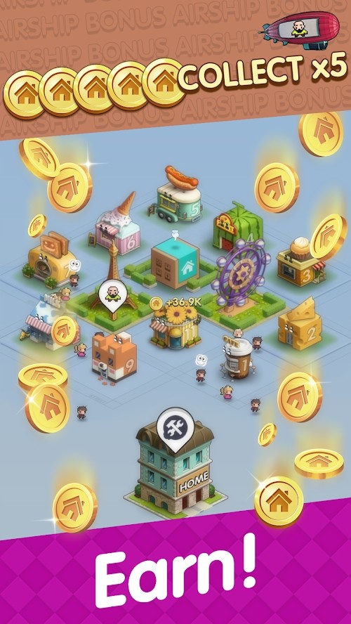 Merge Mall Town: Decorate Home, Classic Idle Game(Large gold coins) screenshot image 9_Popularmodapk.com