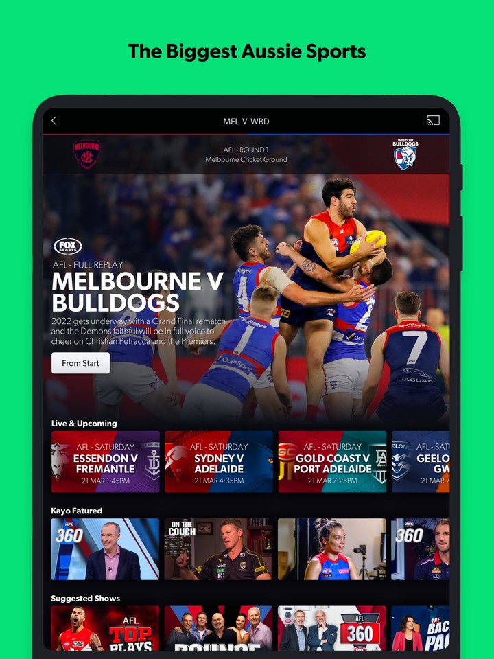 Kayo Sports - for Android TV screenshot image 38_Popularmodapk.com