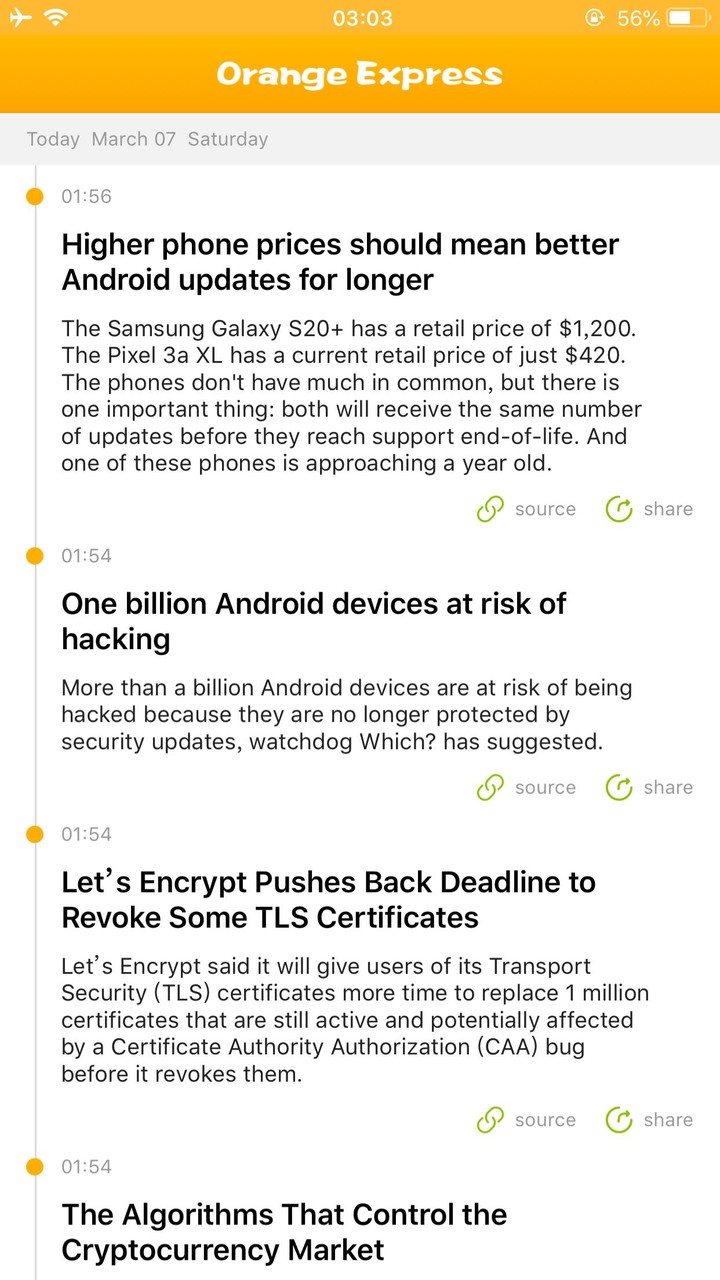 Orange Express - Breaking News screenshot image 1_Popularmodapk.com