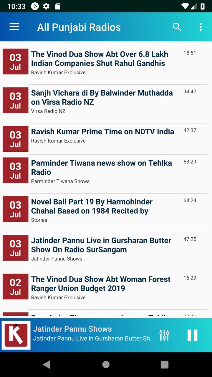 All Punjabi Radios HD (ਪੰਜਾਬੀ ਰੇਡੀਓ,ਗਾਣੇ,ਖਬਰਾਂ) screenshot image 16_Popularmodapk.com