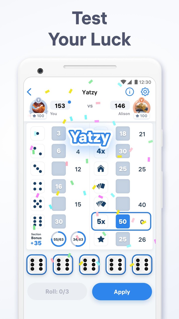 Yatzy Match - dice board game screenshot image 4_Popularmodapk.com