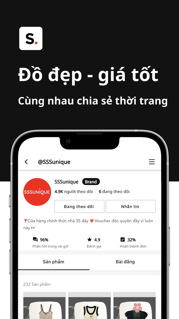 SSSMarket: Thời Trang Chia Sẻ screenshot image 2_Popularmodapk.com