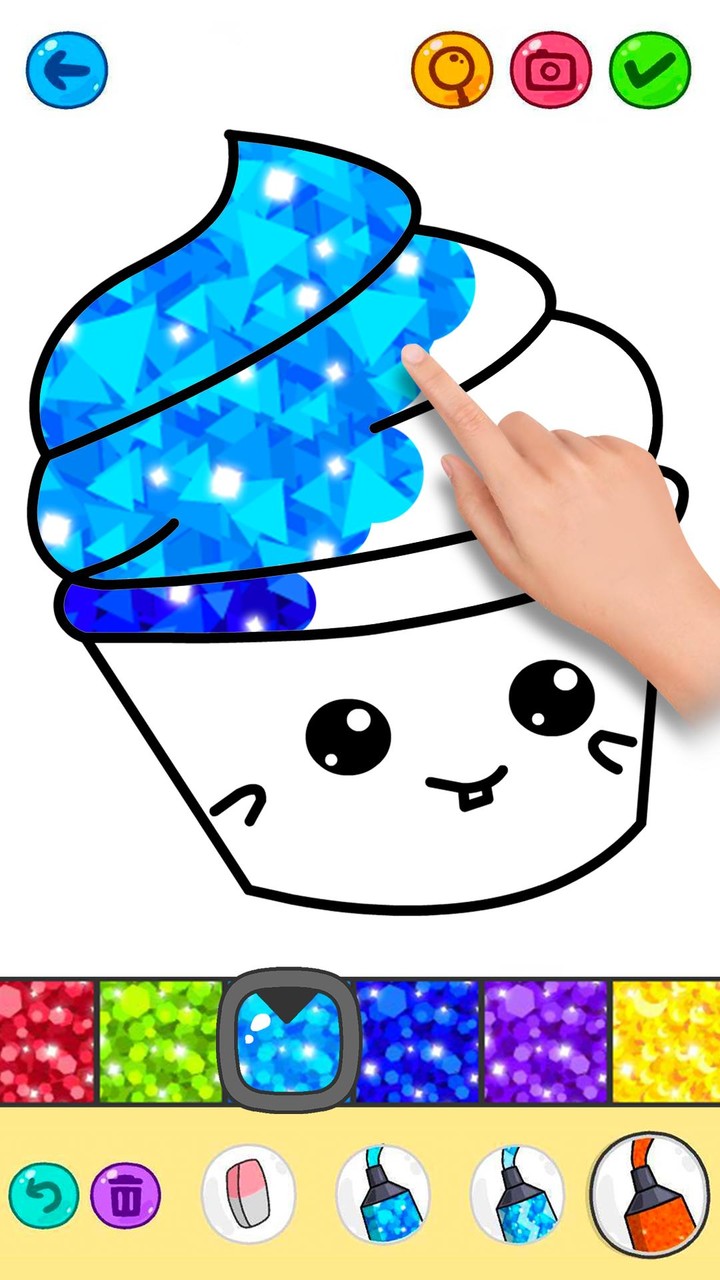 Kawaii Glitter Coloring Book screenshot image 3_Popularmodapk.com