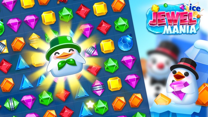 Jewel Ice Mania:Match 3 Puzzle screenshot image 1_Popularmodapk.com