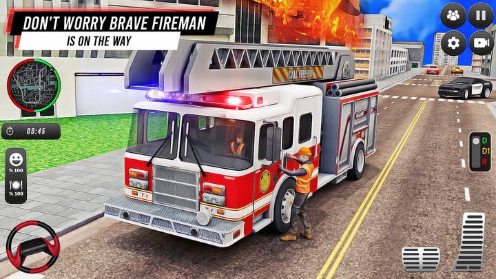 FireFighter:Fire Truck Driving screenshot image 3_Popularmodapk.com