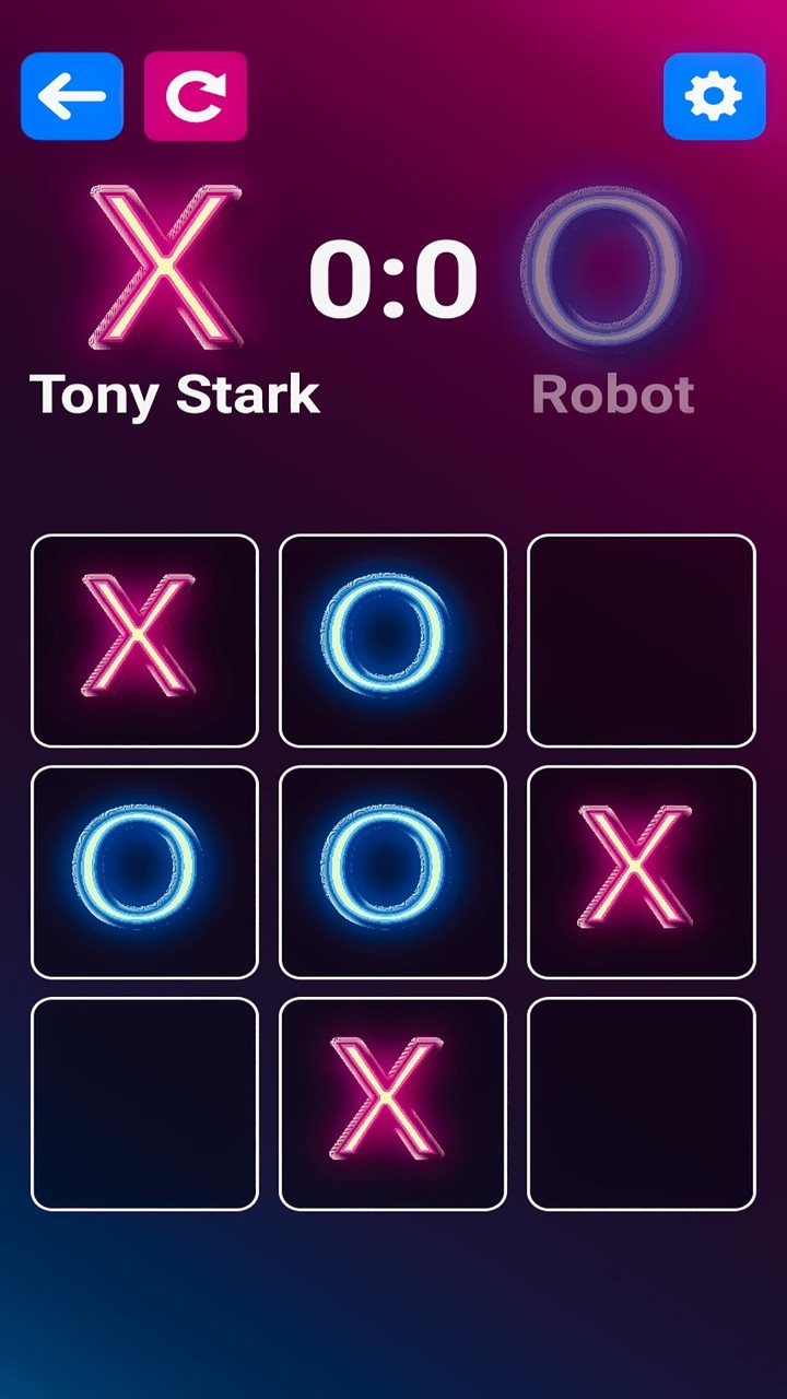 Tic Tac Toe Glow - Puzzle Game screenshot image 2_Popularmodapk.com
