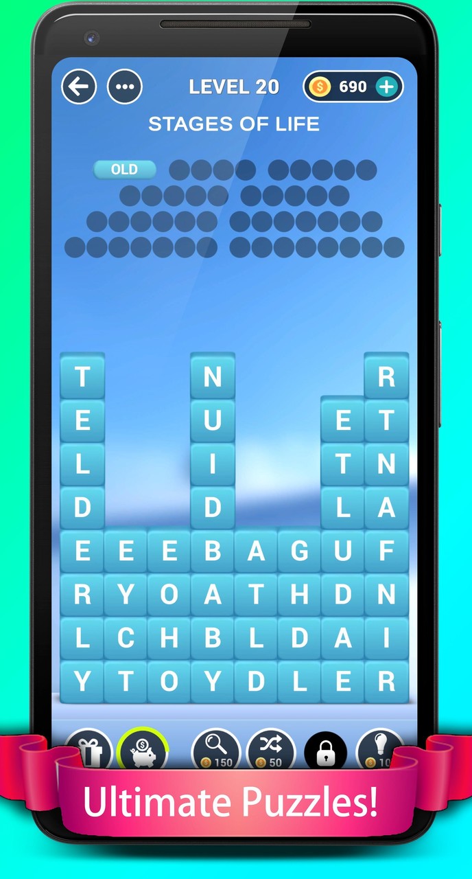 Wordless - Word Puzzle Game screenshot image 1_Popularmodapk.com