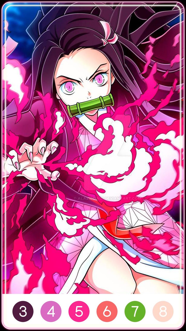 Demon Slayer Color by Number screenshot image 2_Popularmodapk.com