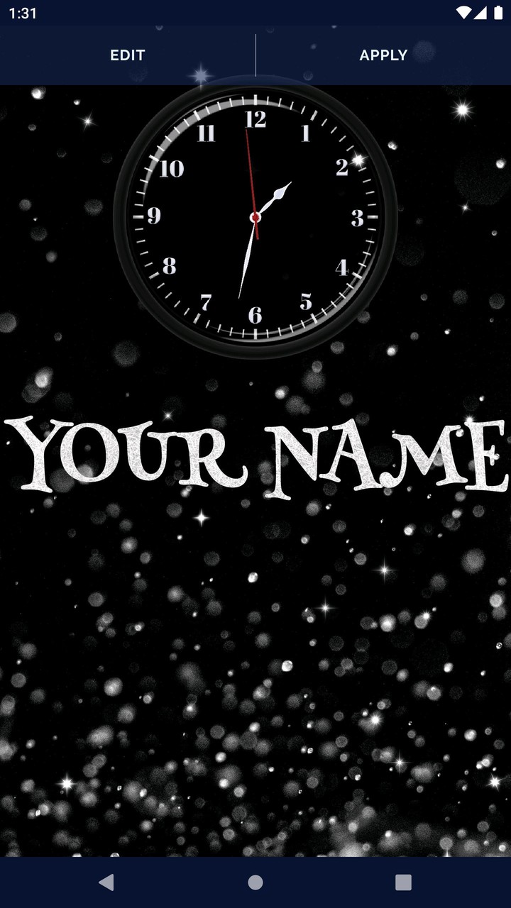 Black HD Clocks Live Wallpaper screenshot image 2_Popularmodapk.com