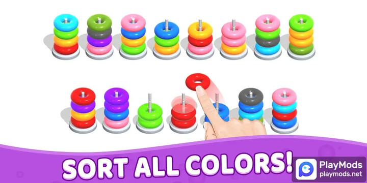 Color Hoop Stack - Sort Puzzle<span>(Ad-free and rewarded)</span> screenshot image 5_Popularmodapk.com