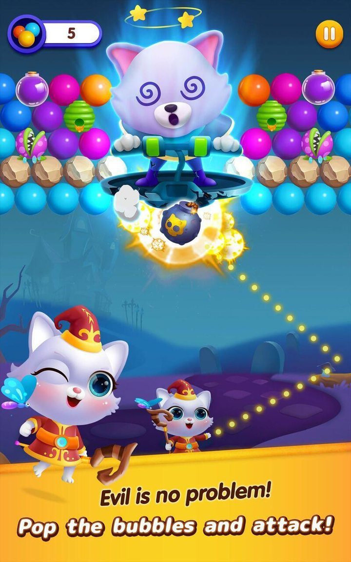 Bubble Shooter: Cat Island screenshot image 1_Popularmodapk.com