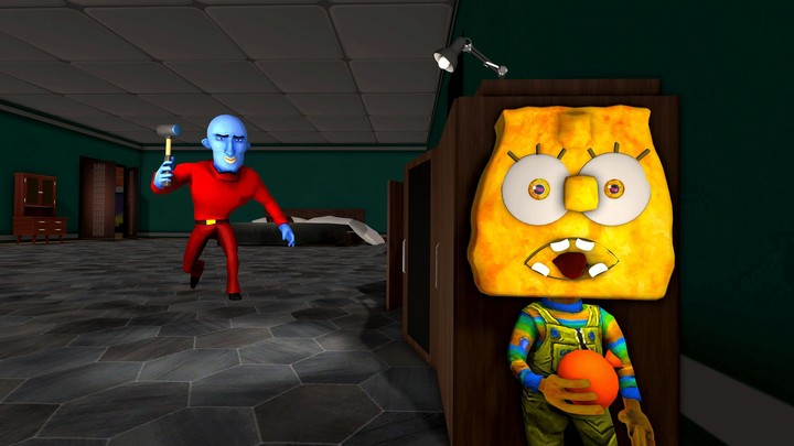 Scary Neighbor Sponge Secret screenshot image 3_Popularmodapk.com