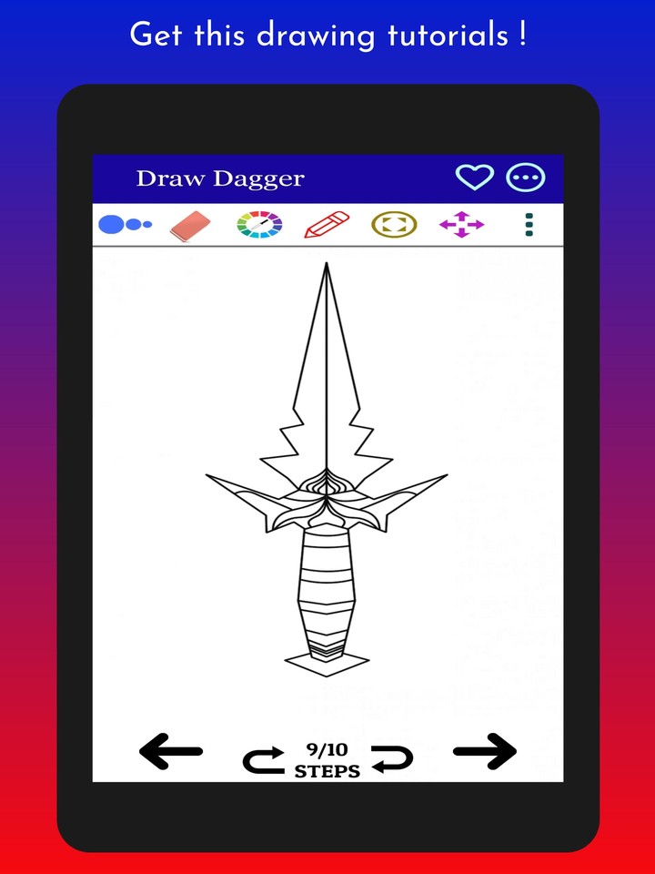 How to Draw Dagger Easy screenshot image 9_Popularmodapk.com