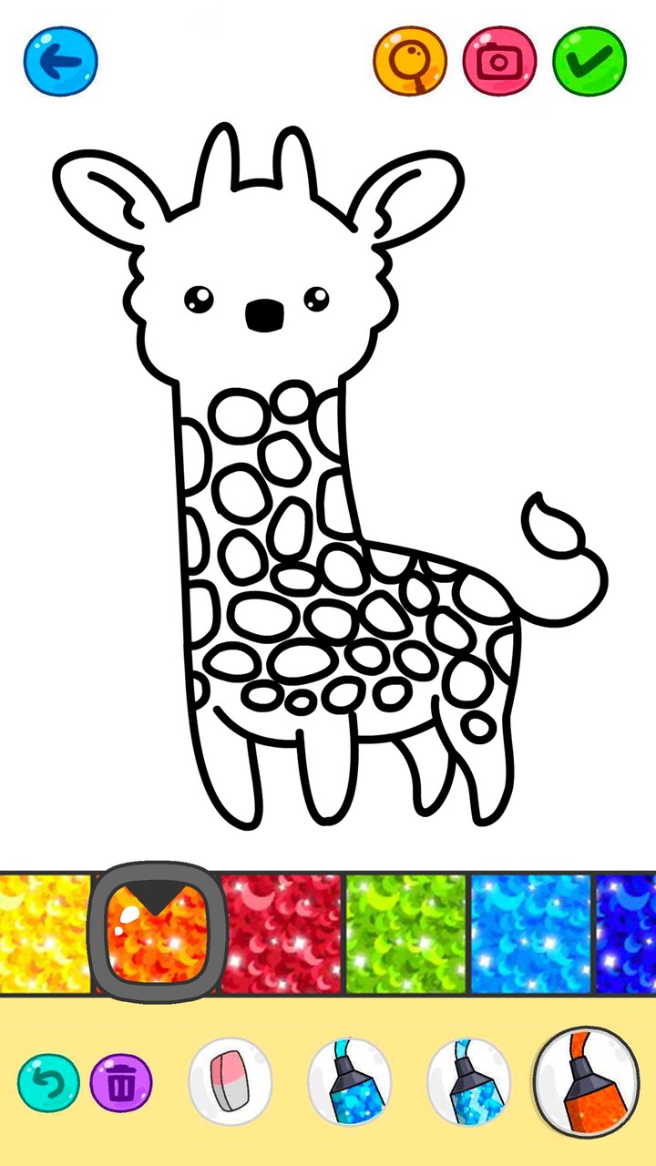 Kawaii Glitter Coloring Book screenshot image 2_Popularmodapk.com
