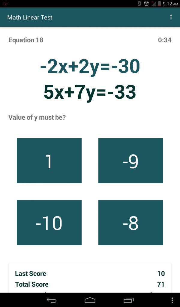 Math Linear Test screenshot image 5_Popularmodapk.com