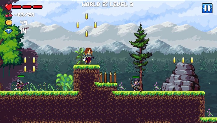 Cherry Knight : 2D Platformer screenshot image 1_Popularmodapk.com