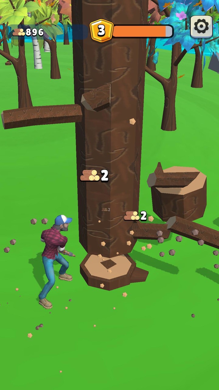 Wood Cut Master:Tree Cutting screenshot image 1_Popularmodapk.com