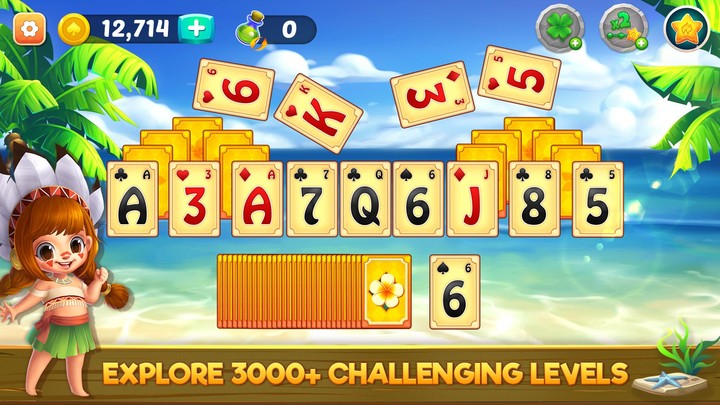 Solitaire Tripeaks Adventure screenshot image 1_Popularmodapk.com