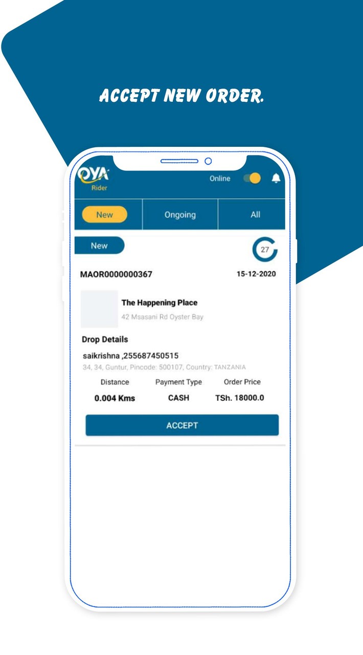 Oya Delivery Partner App screenshot image 3_Popularmodapk.com